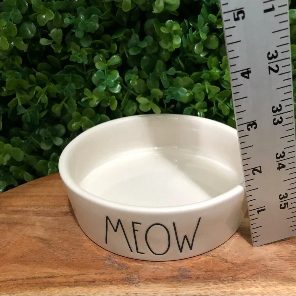 RAE Dunn cat food “MEOW “bowl